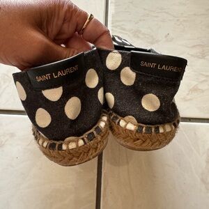 YSL 💯 authentic canvas espadrilles size 36